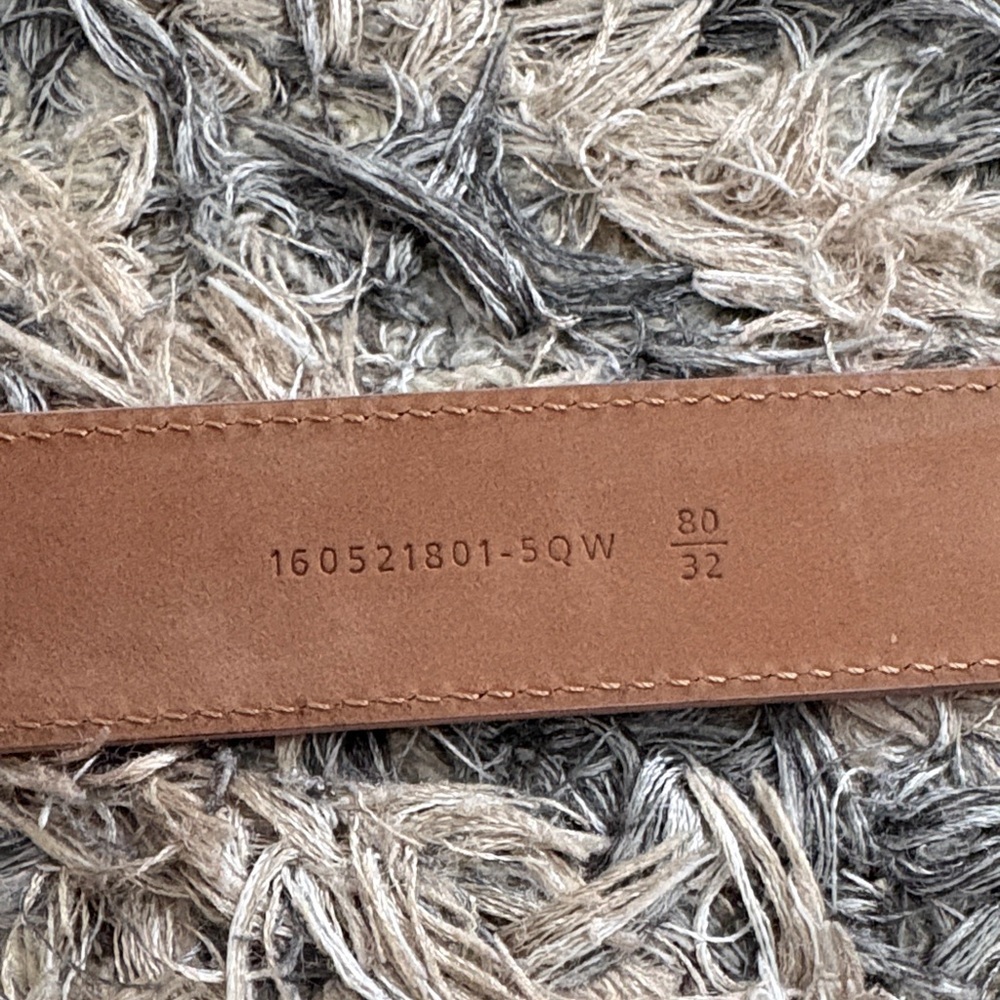 Fendi Light Pink Leather Belt with Silver Burgundy Fendi Monster Logo Buckle - Picture 5 of 9